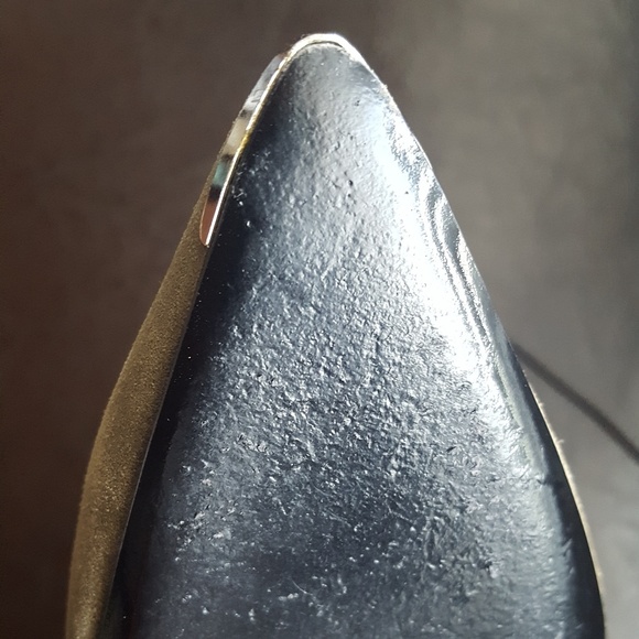 Barbara Biu Suede Olive Lace Up Shoes - Picture 4 of 5